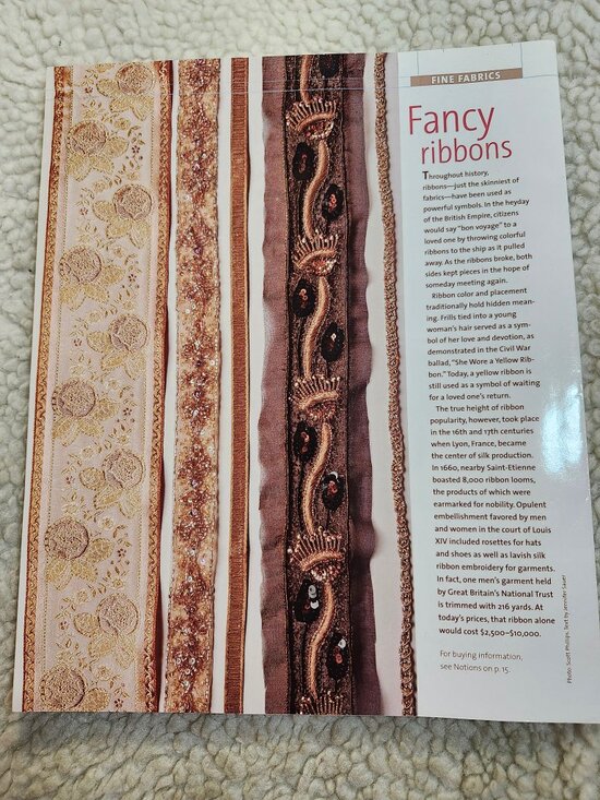 Threads Magazine May 2007 Issue 130 Sewing Patterns Alterations Ribbons Tips - Picture 8 of 8